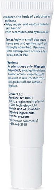 CeraVe Eye Repair Cream - Oogcrème - wallen en donkere kringen - 14.2g