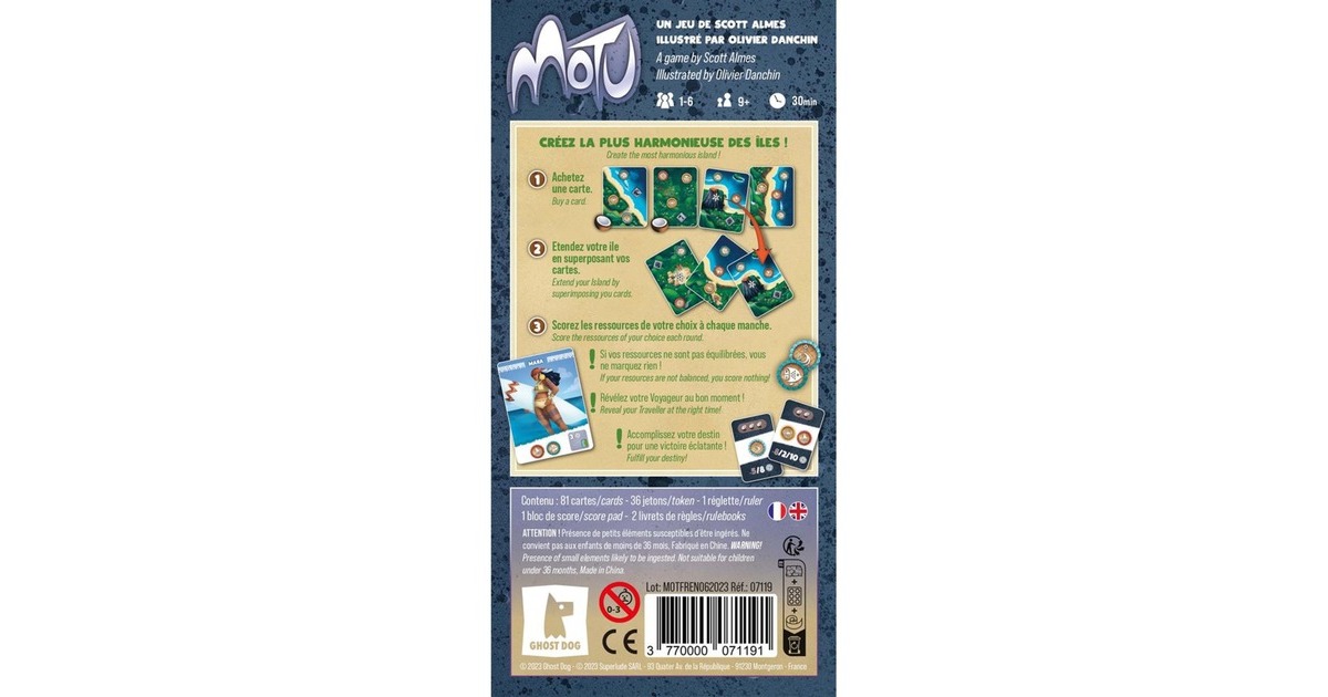 European Player NetworkMotu Bordspel  (Engels/ Frans, 1 - 6 spelers, 30 minuten, Vanaf 9 jaar)