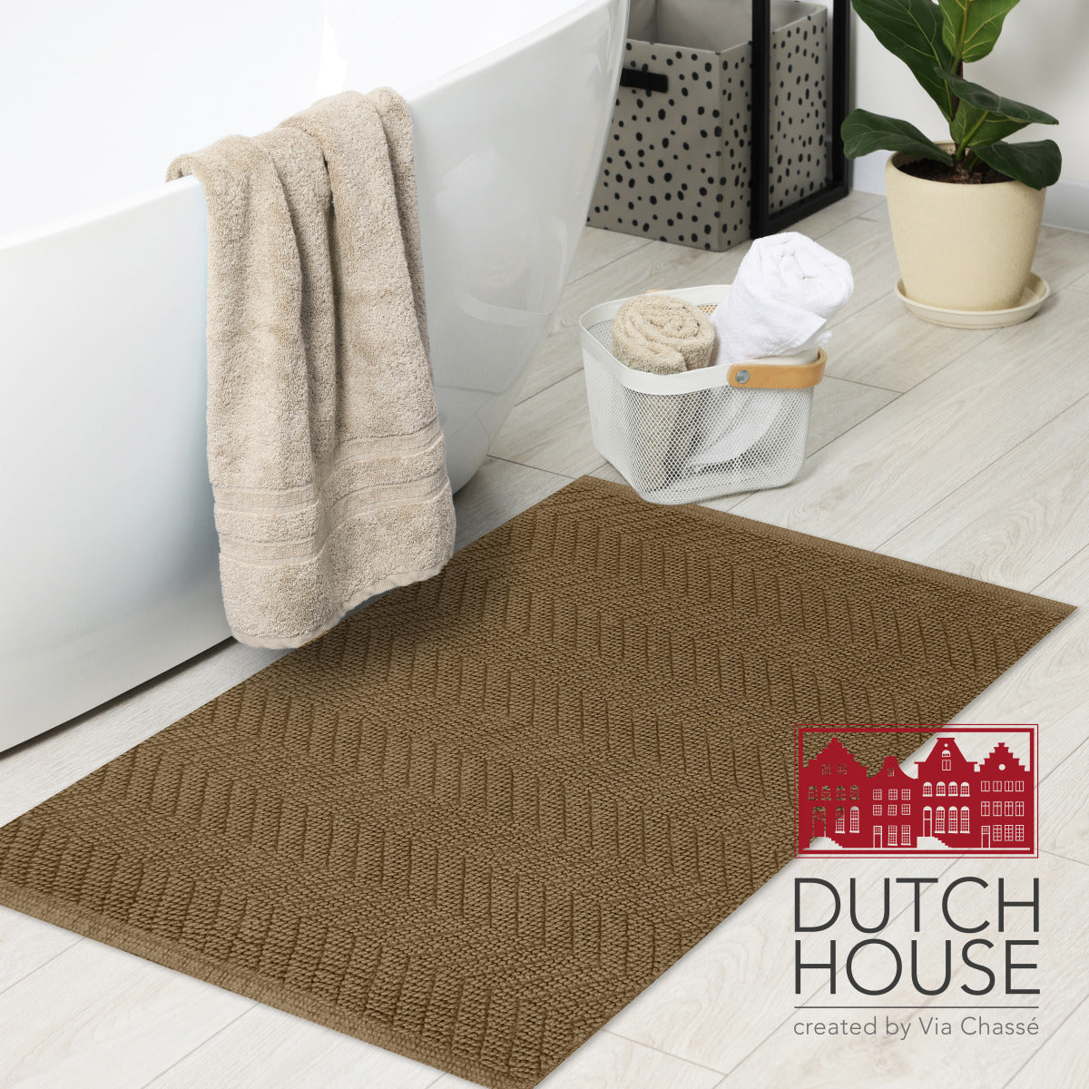 Dutch House Badmat Formia - taupe 50x80cm