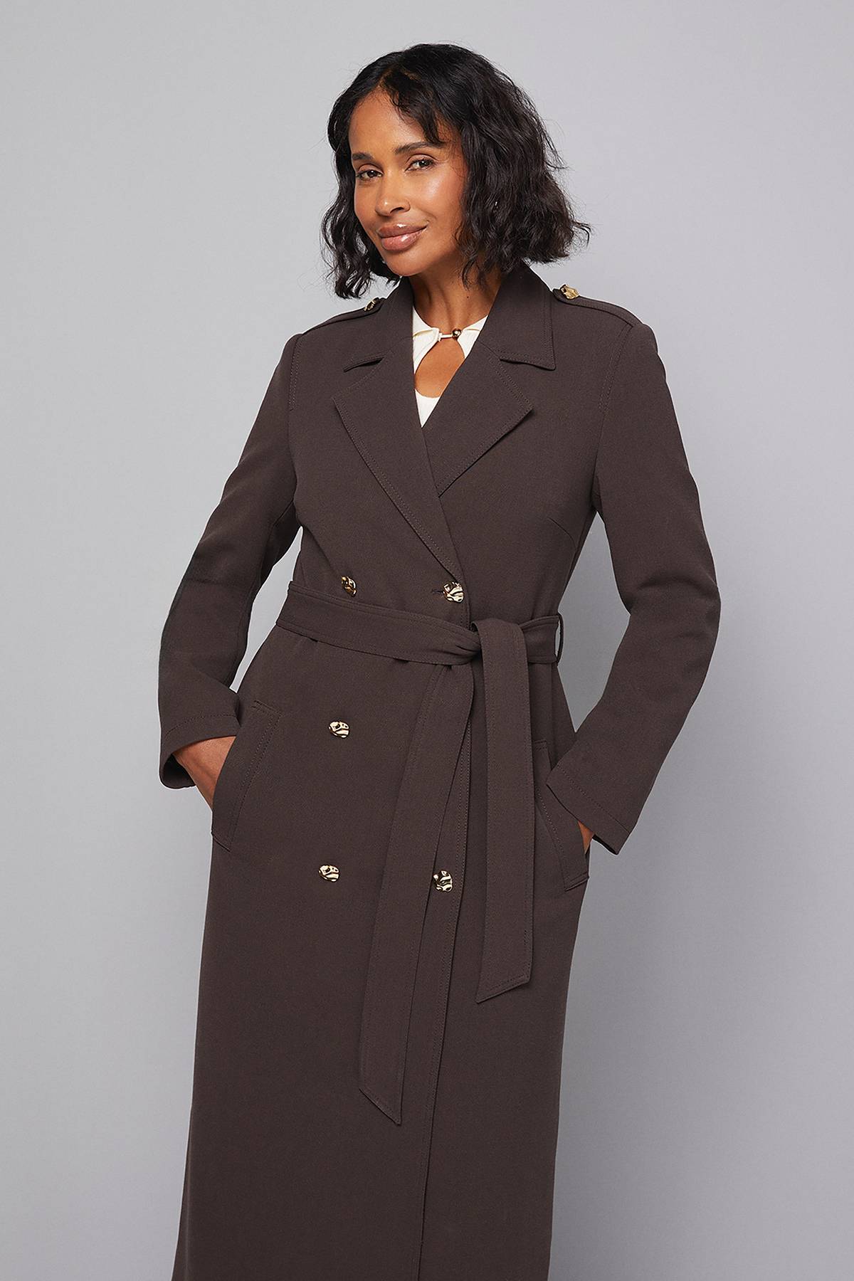 Wallis Trench-Coat en Double Crêpe