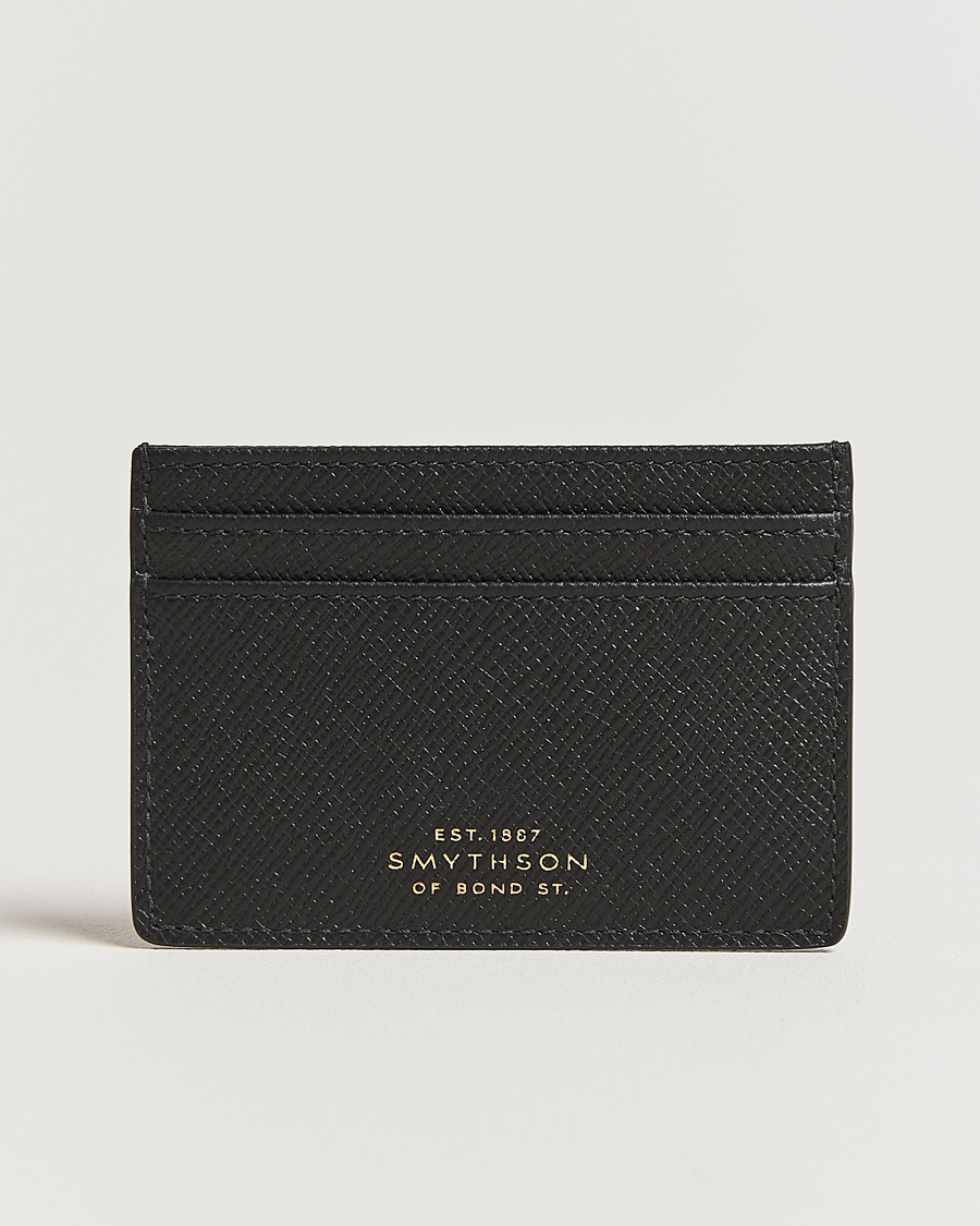 Smythson Panama Flat Cardholder Black