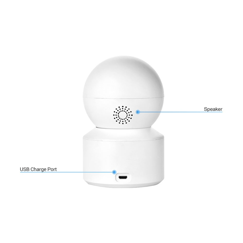 (2x2MP) 355° / 90° WiFi Internet Dual IP Kamera IR Nachtsichtfunktion / Audio und Bewegungserkennung (iOS/Android)