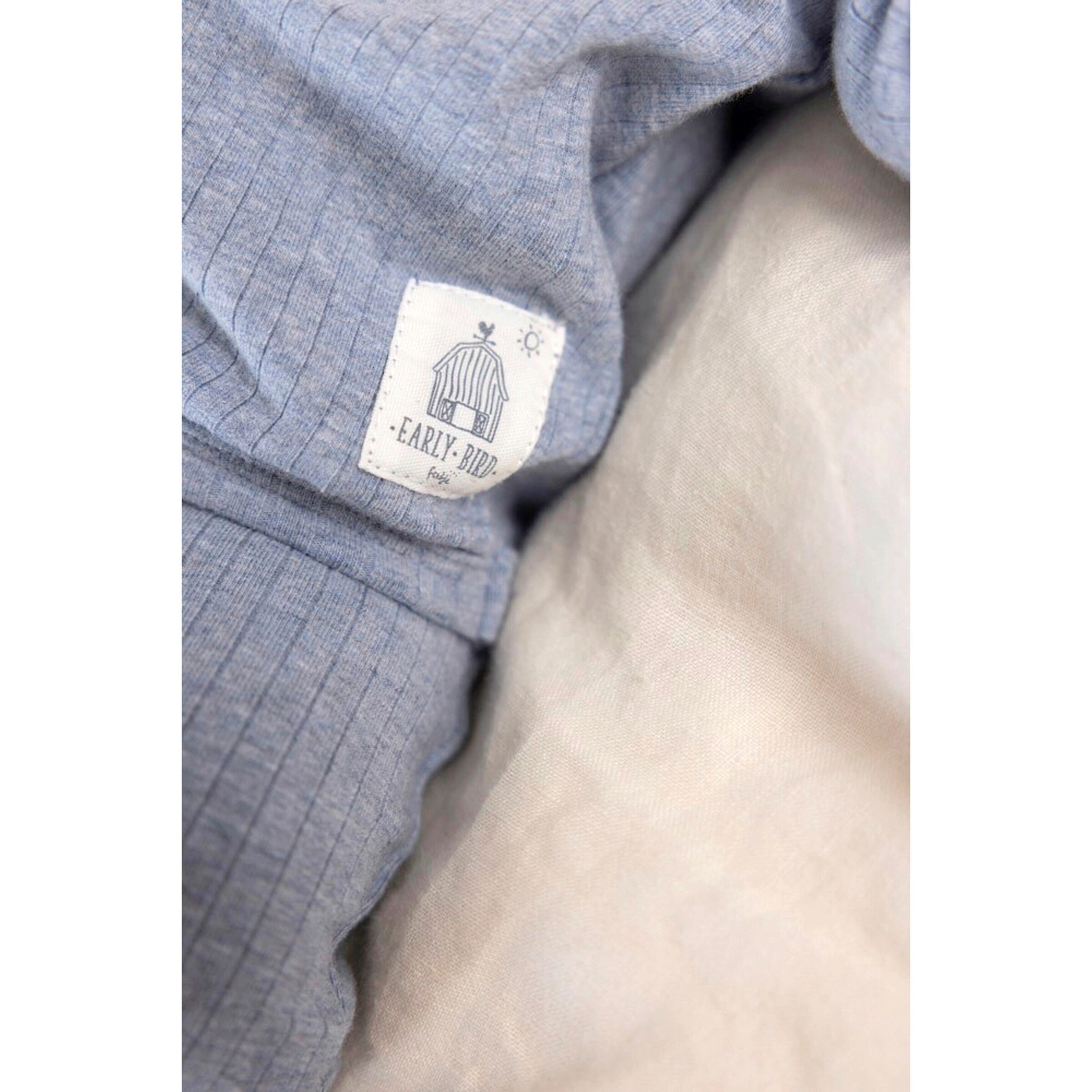 Feetje Wickelshirt langarm Rippqualität blau melange