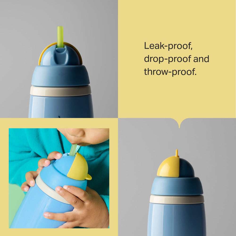 Køb Tommee Tippee Insulated Drikkedunk Sugerør 12M+ 266 Ml - Boy