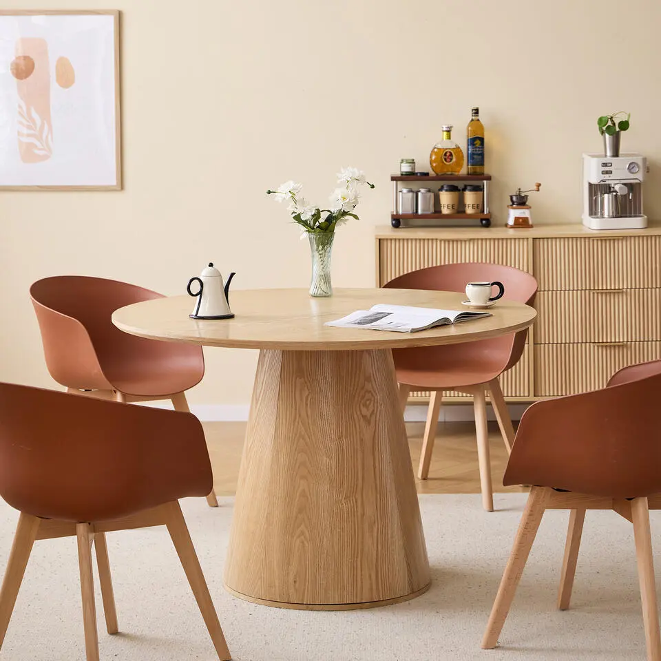Eettafel voor 6 personen Rond Hout