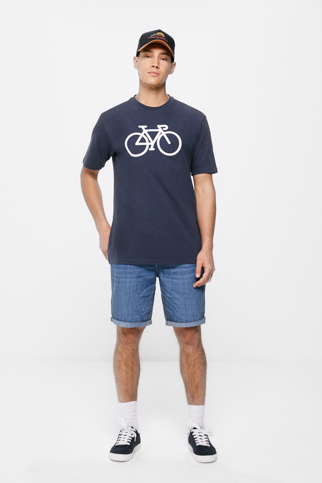 Camisa de ciclismo - azul escuro