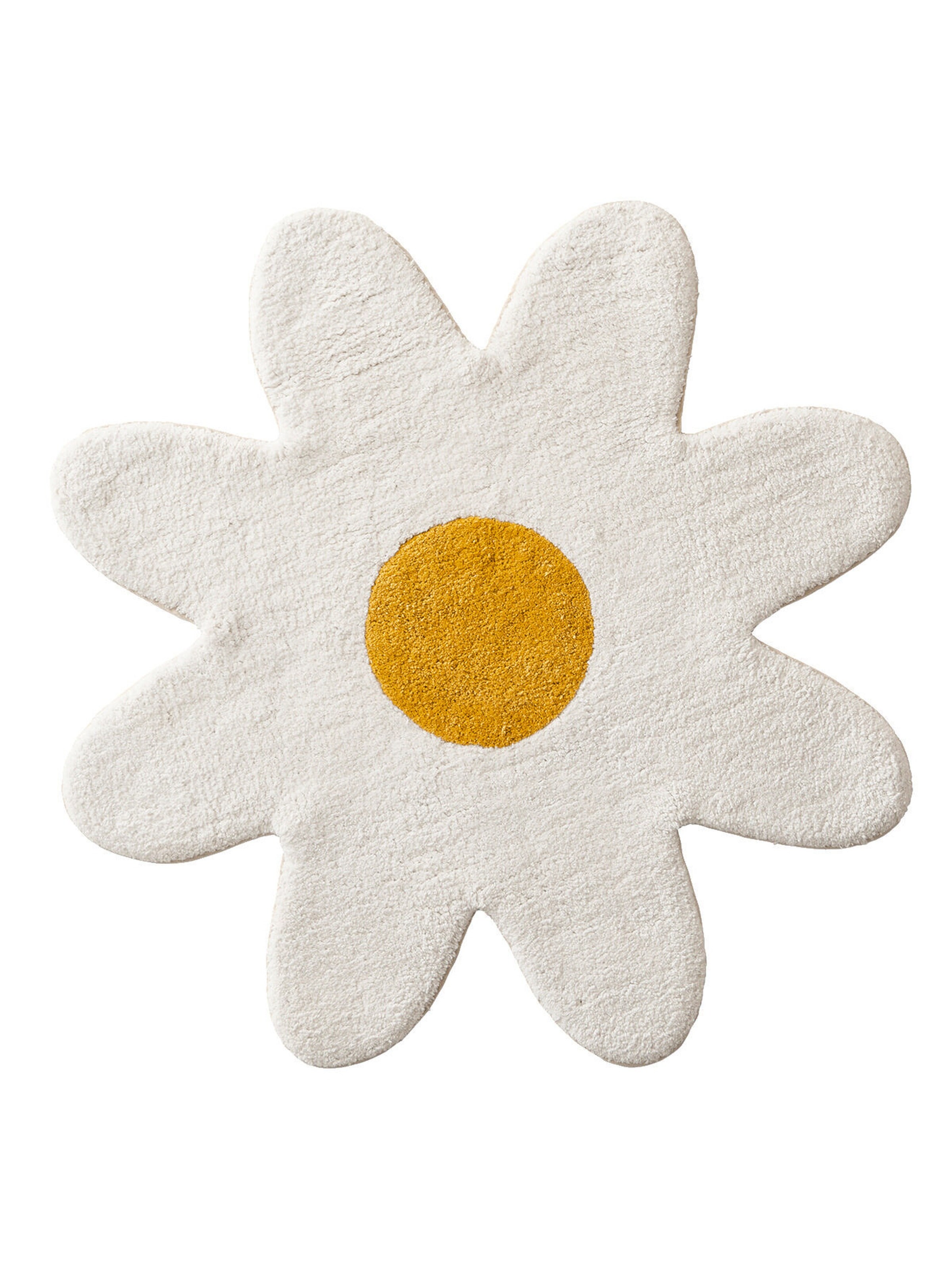 Vertbaudet Kinder Badezimmerteppich, Blume weiß