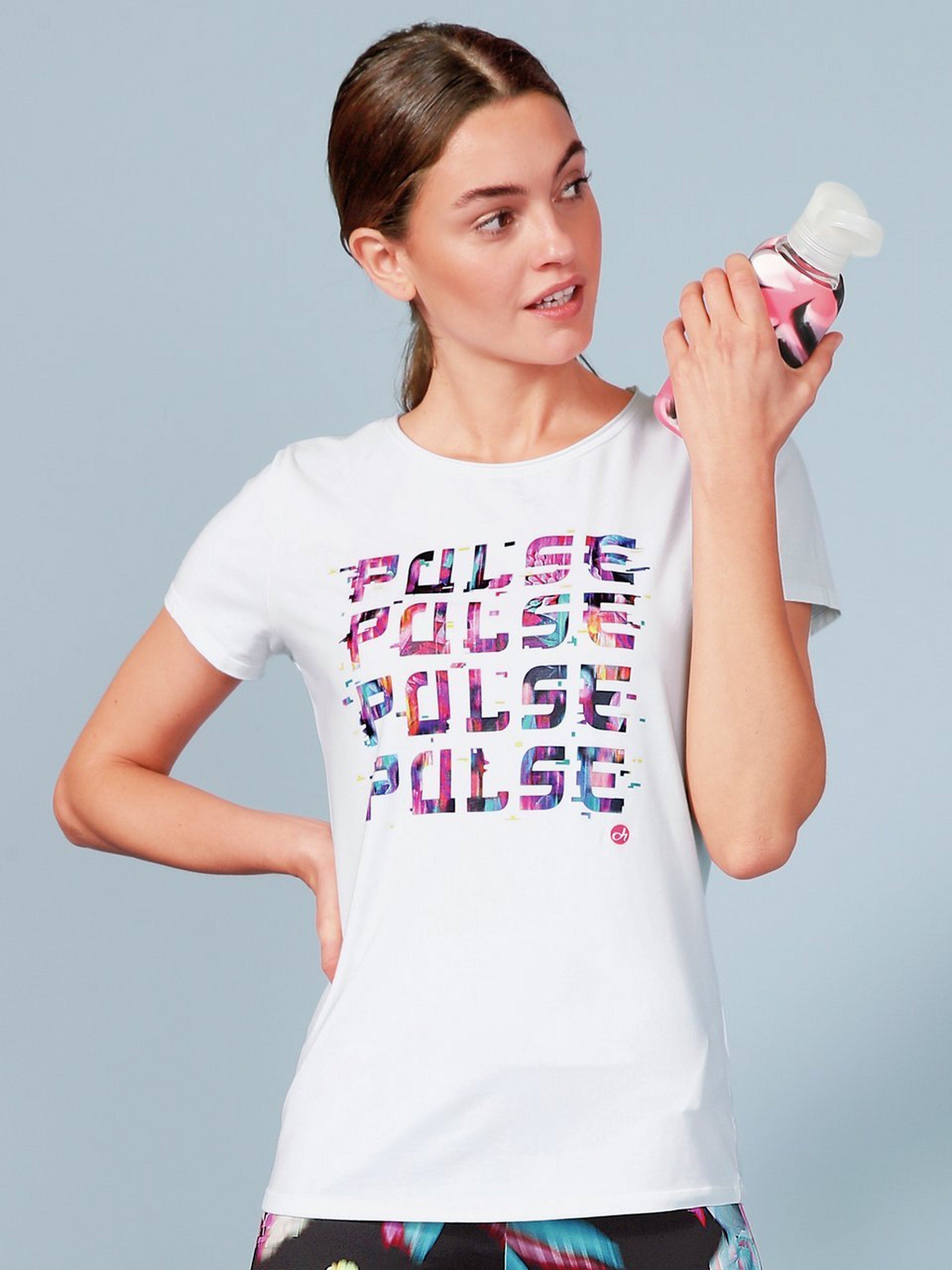 Rundhals-Shirt mit 1/2-Arm