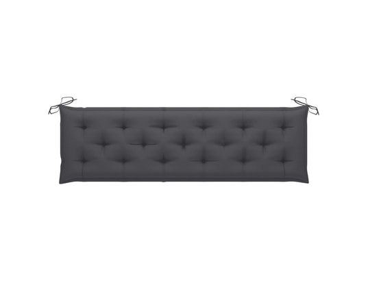 VIDAXL - Galette de chaise Coussin de banc de jardin anthracite 180x50x7 cm tissu