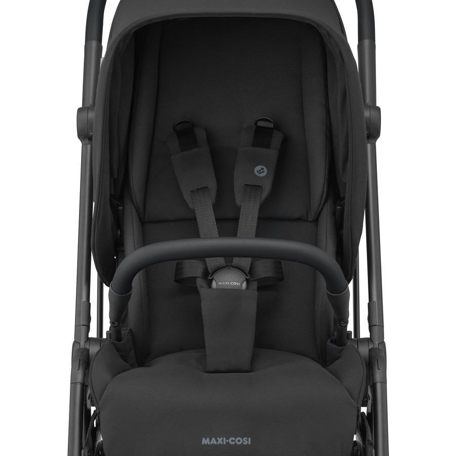 MAXI COSI Kinderwagen Set Leona 2 Essential Black & MAXI COSI Babyschale Pebble 360 Essential Black