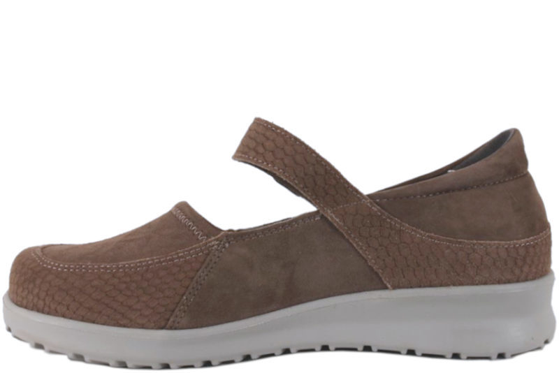 NEW FEET SANDFARVET SKO I KALVESKIND MED ORTHO STRETCH