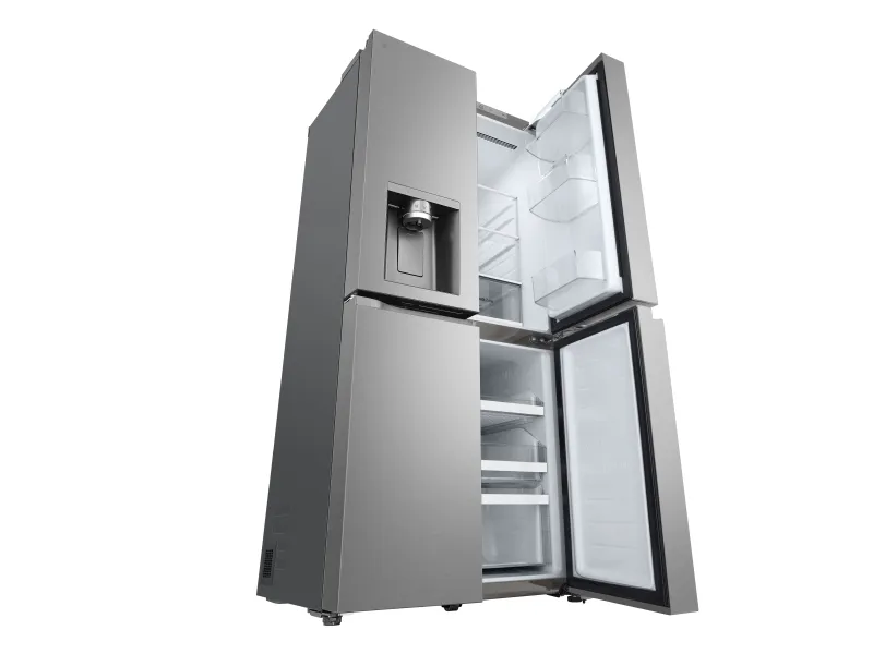 LG GML861PYPE - Køleskab/fryser - frans dør-bundfryser med vanddispenser, isdispenser - Wi-Fi - bredde: 83.5 cm - dybde: 73 cm - højde: 178.7 cm - 506 liter - Klasse E - prime-sølv