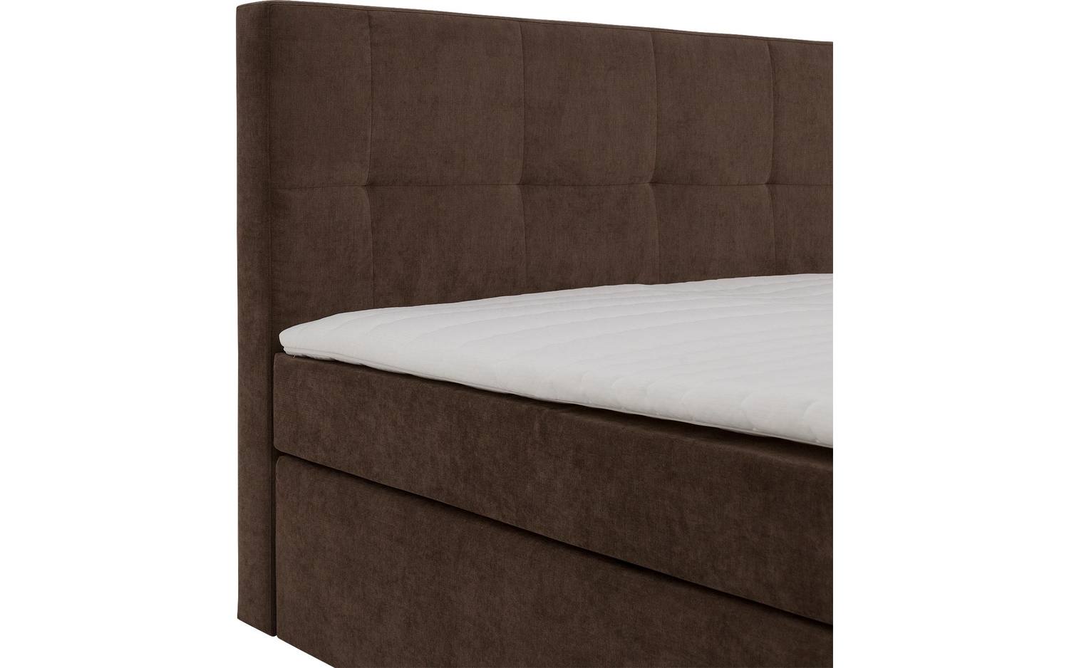 Goossens Boxspring Rud - bruin - 140 x 211 cm cm