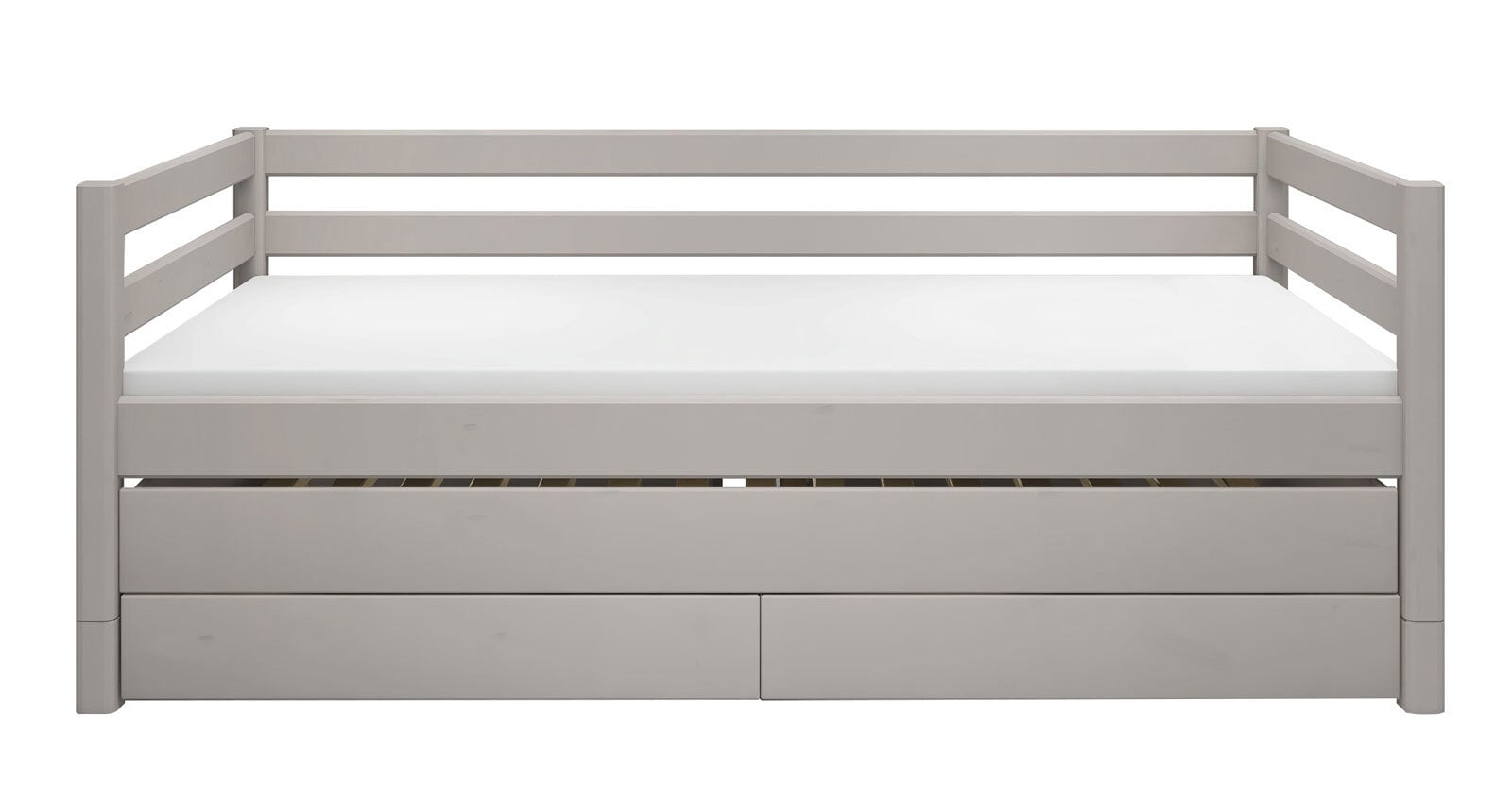 FLEXA Einzelbett CLASSIC grau lasiert