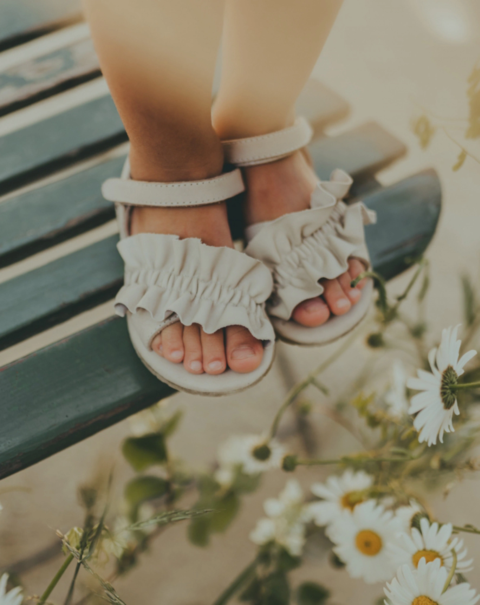 Klett-Sandalen FINE in ivory