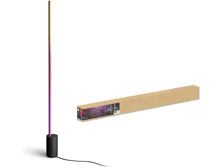 Philips Hue White and Color Ambiance Gradient Signe - Gulvlampe - LED - 29 W - 16 millioner farver/varmt til køligt hvidt lys - 2000-6500 K - sort