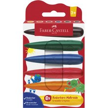 FABER-CASTELL Craie de cire Doigt, étui en carton de 6