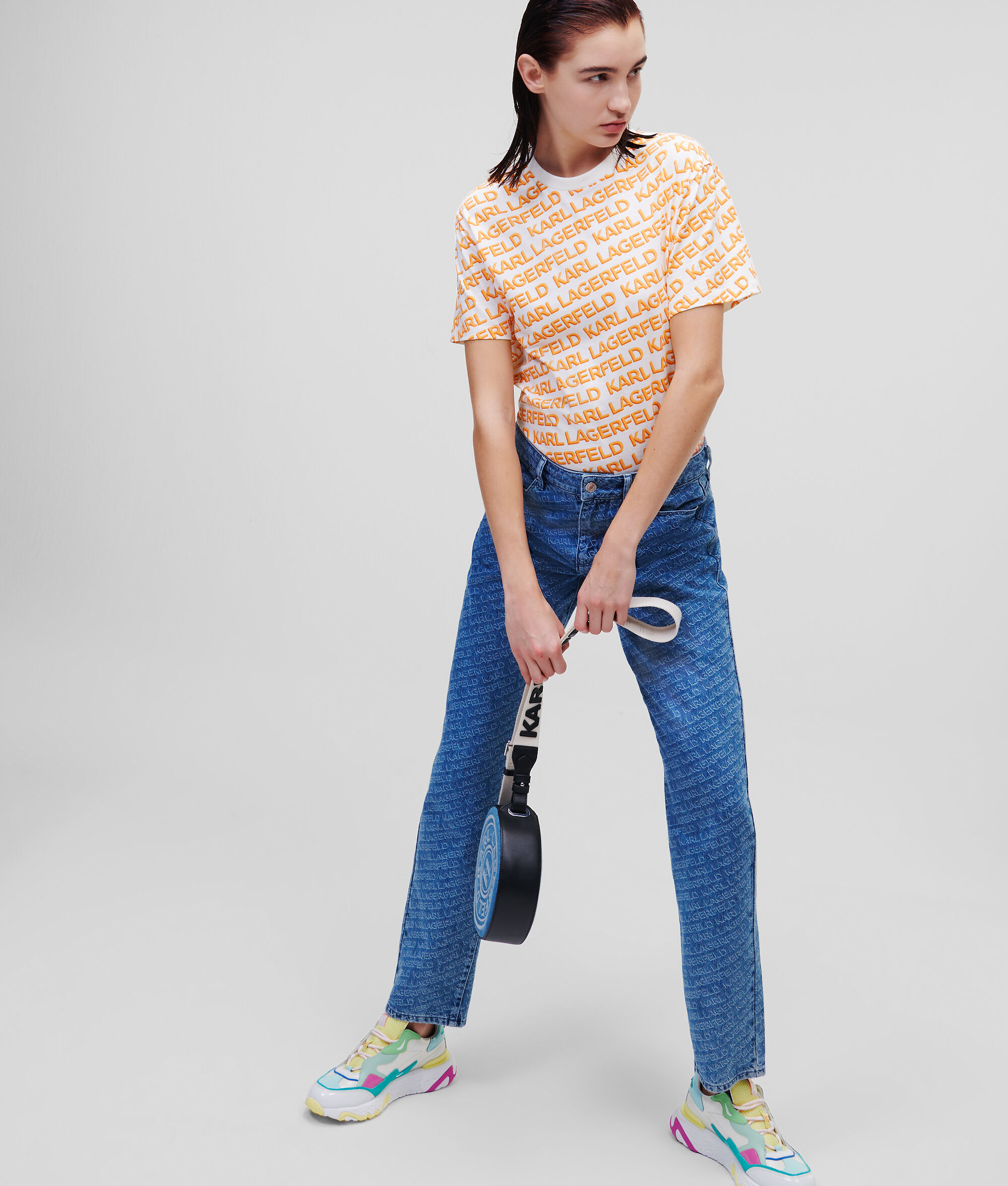T-SHIRT AVEC LOGO KARL FAÇON ALL-OVER