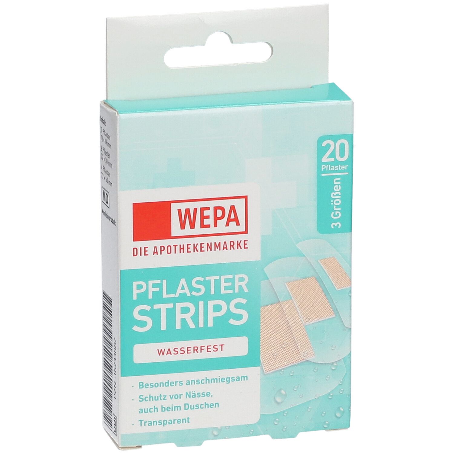 WEPA Pflaster Strips wasserfest 3 Größen
