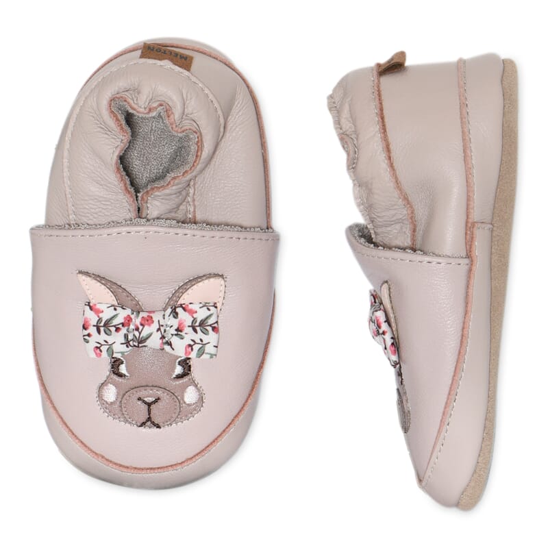Bunny Leather Slippers rose dust - MP - Rumpetroll
