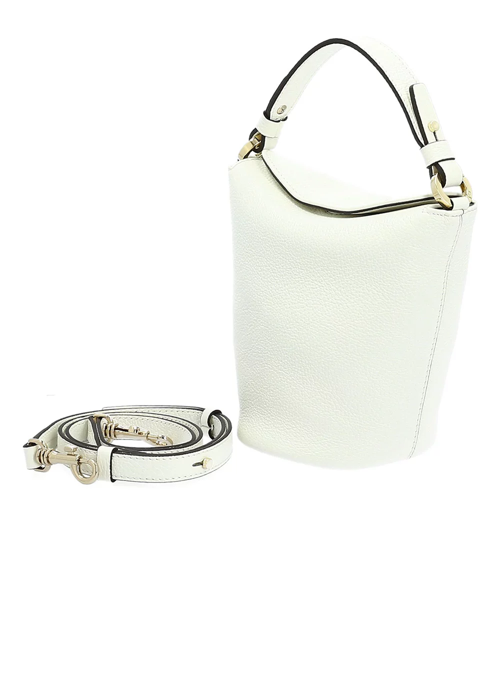 PETIT SEAU MARGOT CUIR BLANC