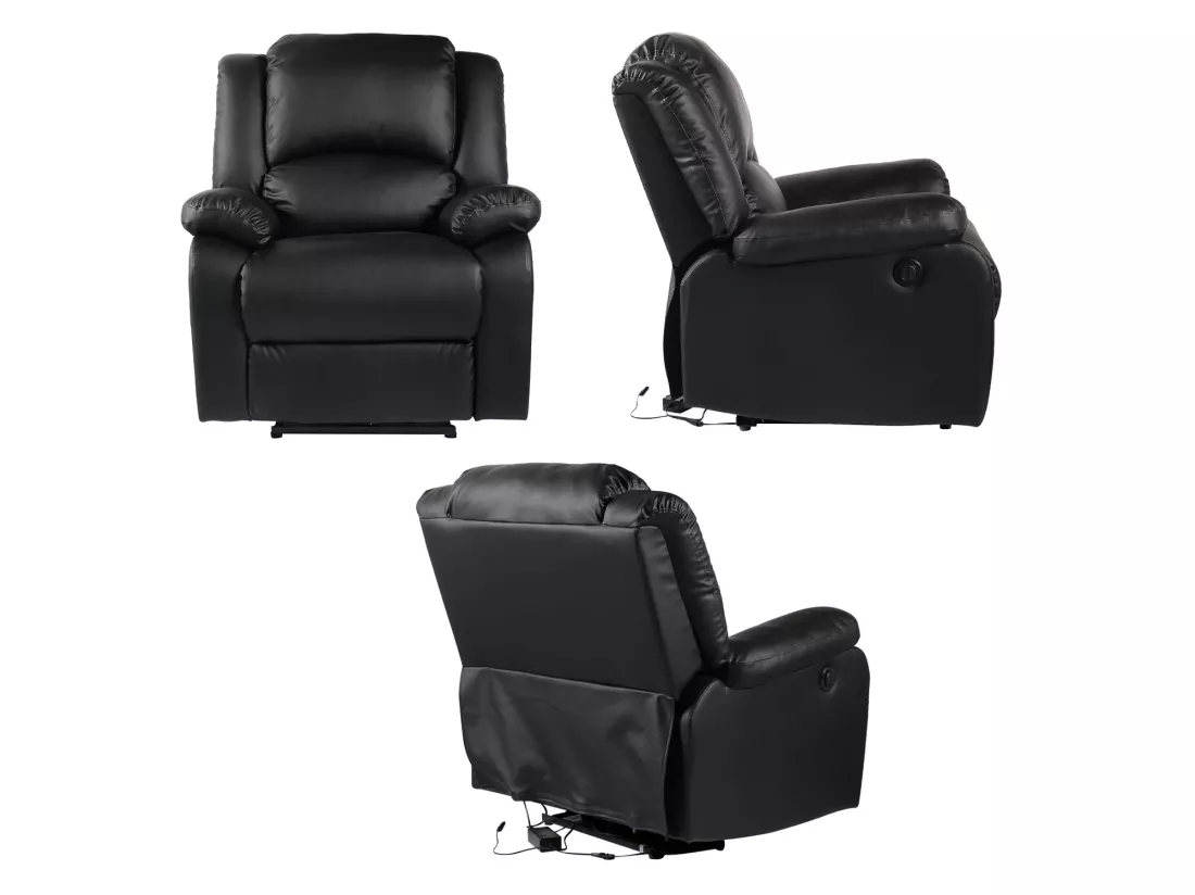 Fauteuil électrique inclinable CLOUD noir - HAPPY GARDEN