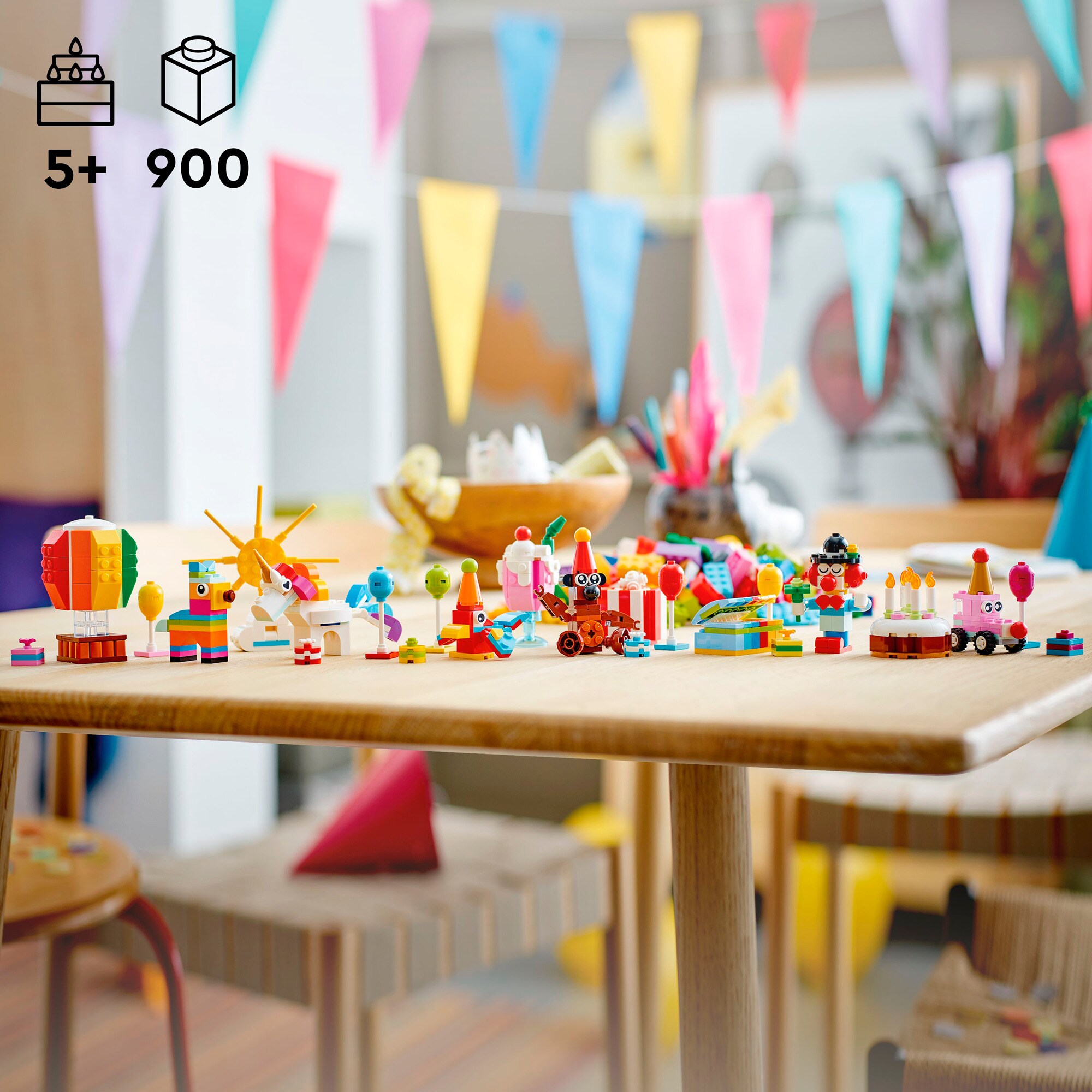 LEGO Konstruktionsspielzeug Classic Party Kreativ-Bauset