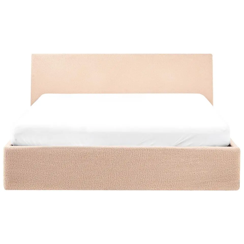 ORBEY - Bed met opbergruimte - Beige - 160 x 200 cm - Bouclé