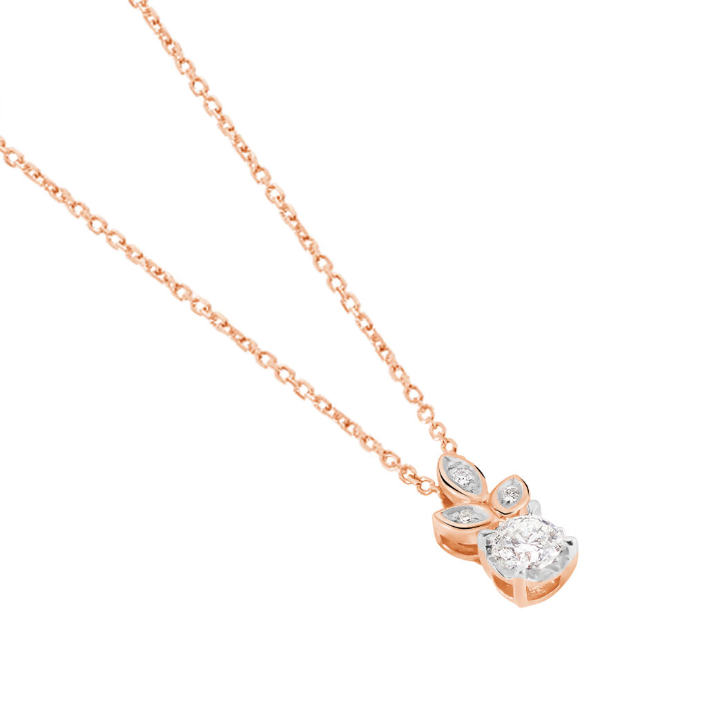 Collier Alicea Or Rose Diamant