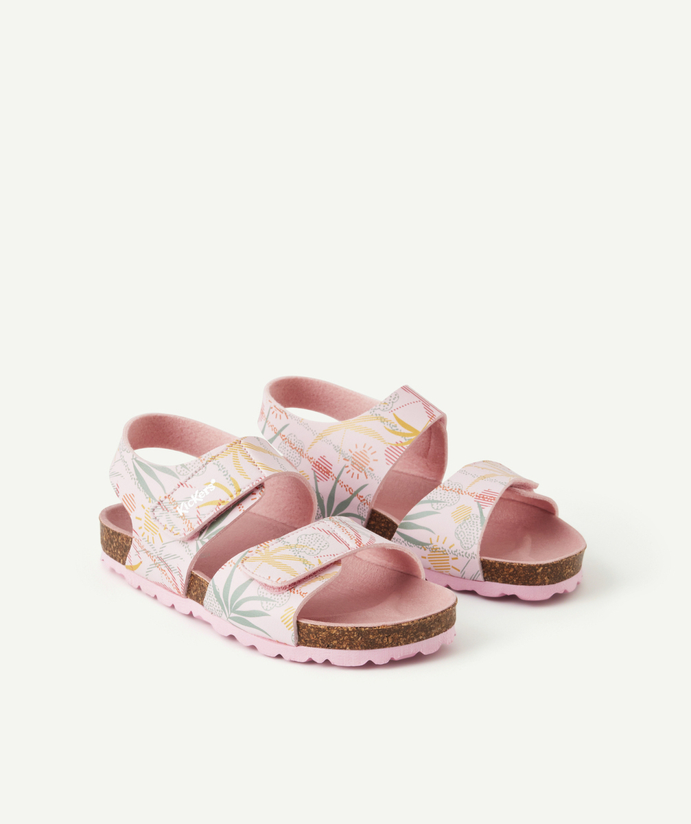 KICKERSSANDALES FILLE SUMMERKRO ROSE SUNSHINE AVEC SCRATCH