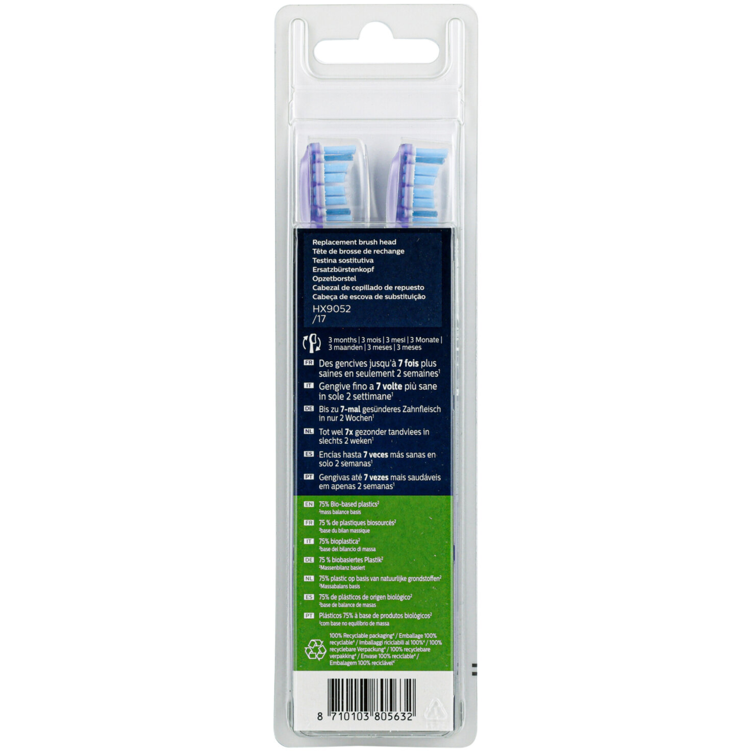 Philips Ersatzbürste HX9052/17 Premium Gum Care 2S