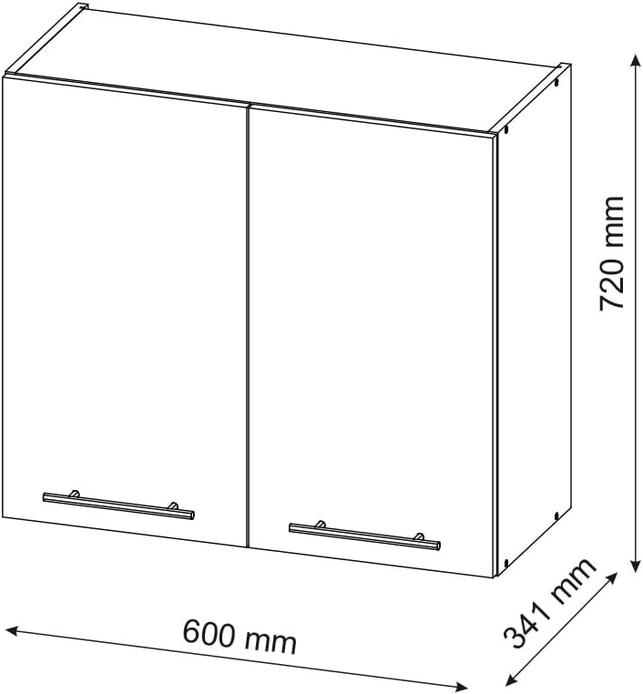Vicco Hängeschrank Fame-Line, Grün-Gold Landhaus/Goldkraft Eiche, 60 cm