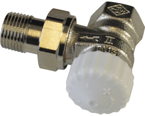 Heimeier thermostatische afsluiter V-exact II hoekvorm voorinstelbaar 1/2 inch nikkel 3711-02.000
