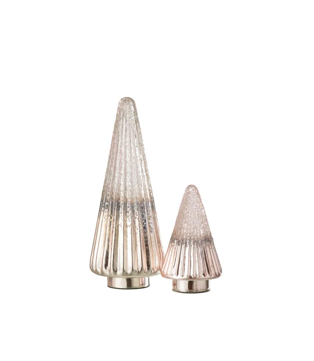Paris Prix - Sapin De Noël Déco Côtelé althea 36cm Rose