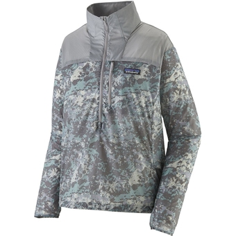 Patagonia Houdini Stash 1/2 Zip Windbreaker Rock Wash: Thermal Blue W / Salt Grey Damen