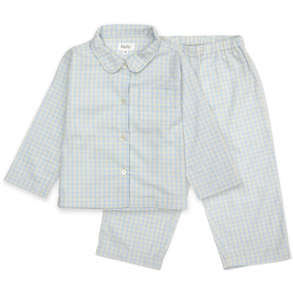 Køb Lalaby Blue Gingham Classic Pyjamas