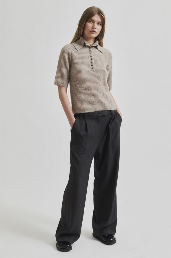 Second Female Ruban Trousers Dark grey melange
