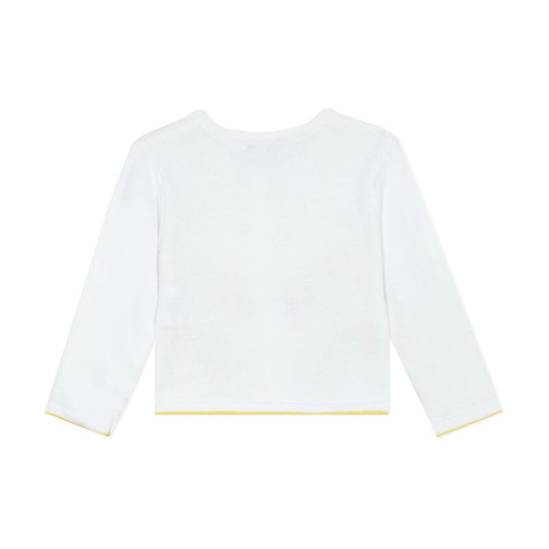Cardigan en tricot blanc brodé mimosa bébé fille Absorba Aucune nuance