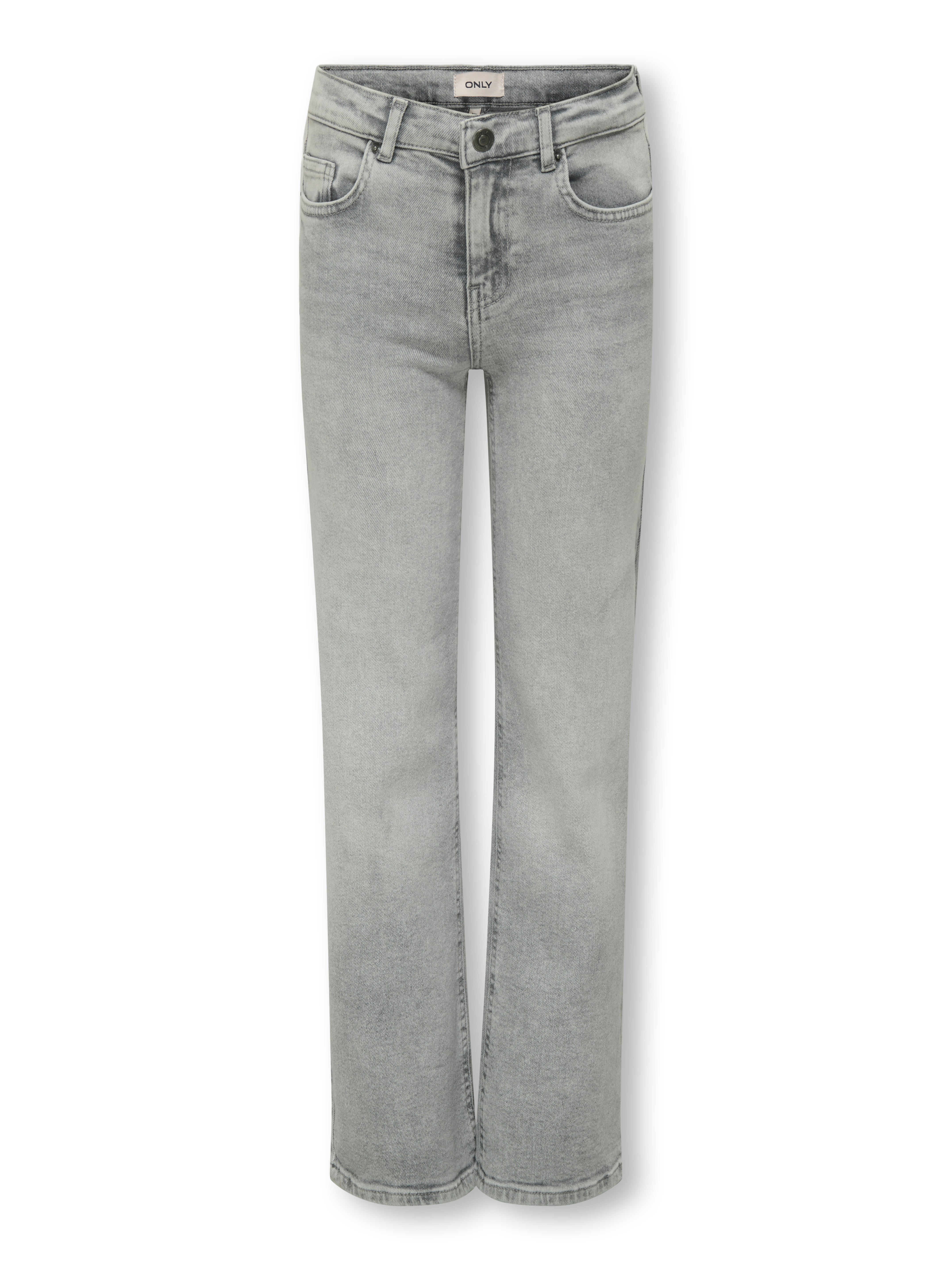 KOGJUICY Hohe Taille Weiter Beinschnitt Jeans Medium Grey Denim