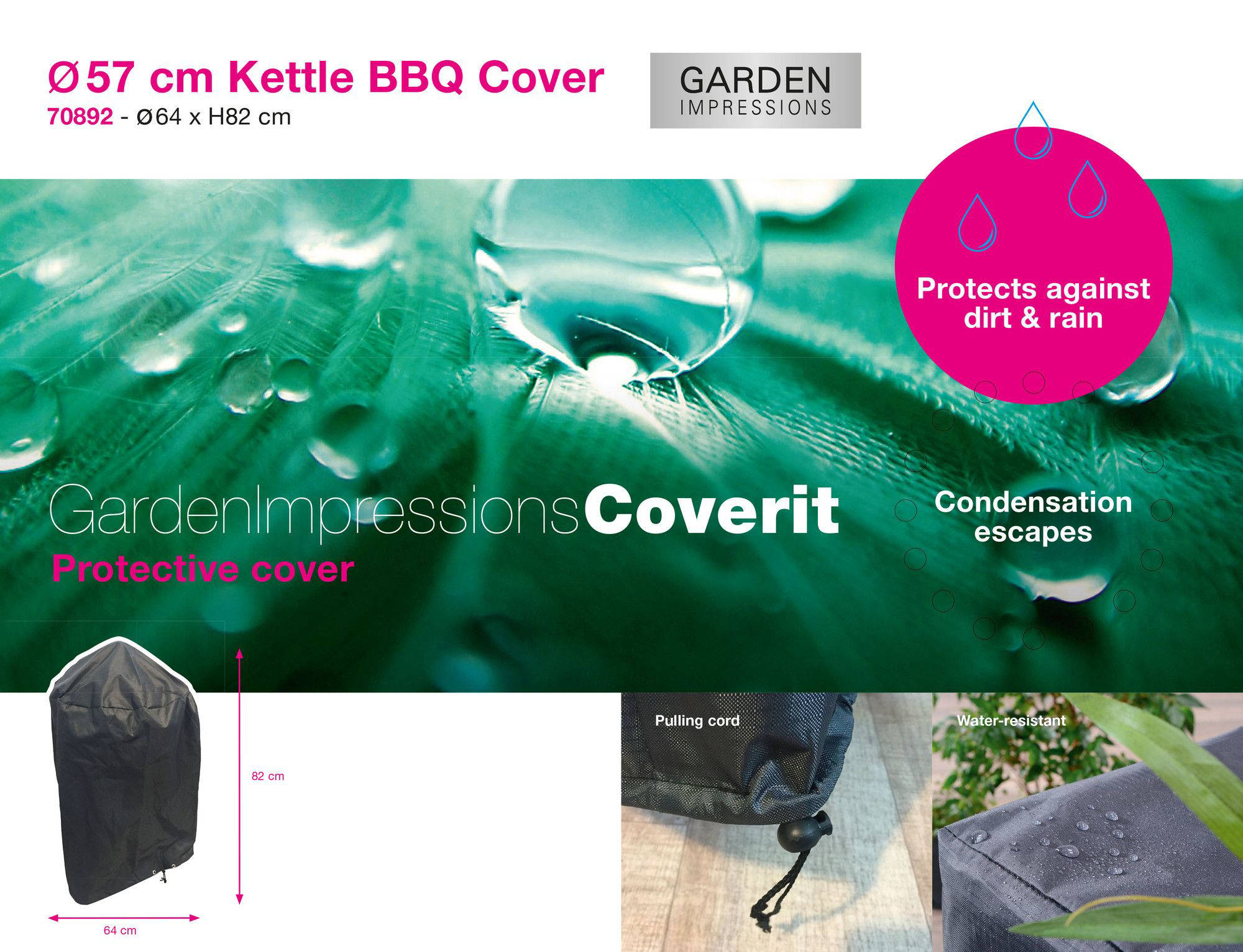 Garden Impressions Garden Impressions Coverit Bol BBQ beschermhoes 57cm - Ø64xH82