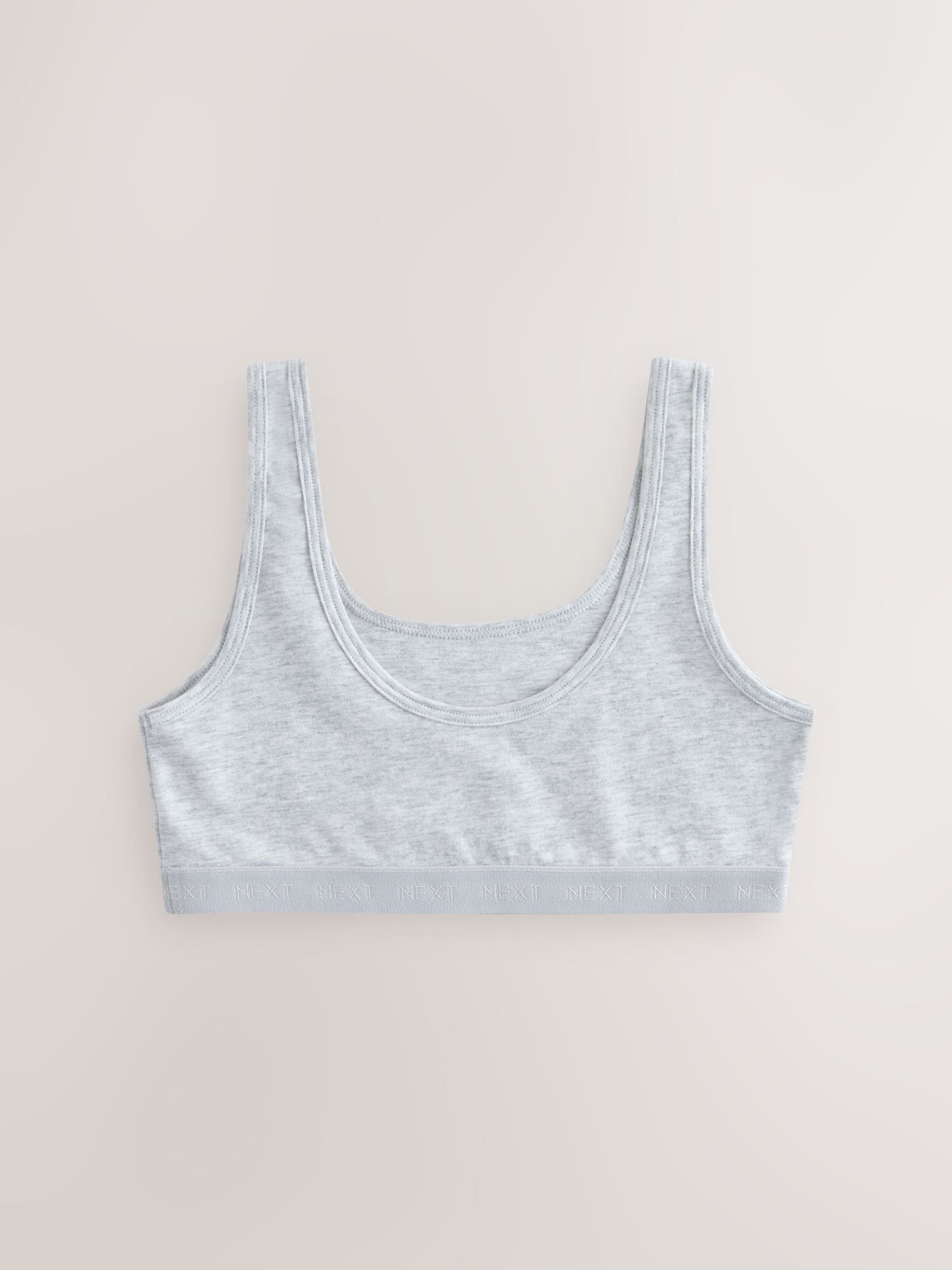 Zwart/wit/grijs - Set van 3 crop tops met diepe ronde hals (5 - 16 jr)