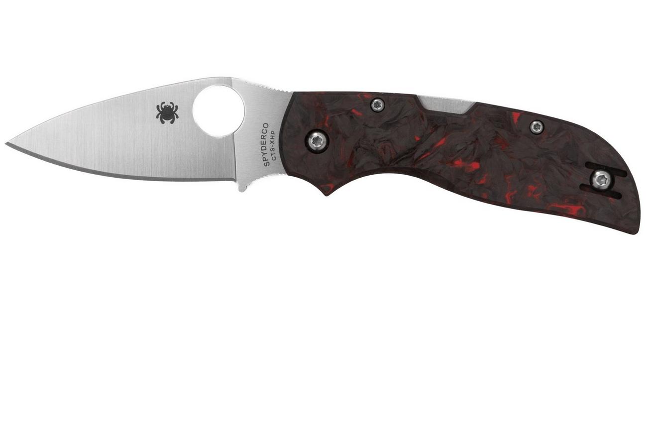 Spyderco Chaparral Red Fatcarbon C152CFRDP Satin CTS-XHP, Carbon Fiber, zakmes