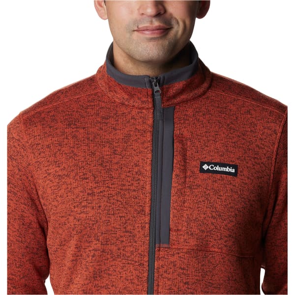 Veste polaire randonnée COLUMBIA SWEATER WEATHER FULL ZIP WARP RED HEATHER/SHARK
