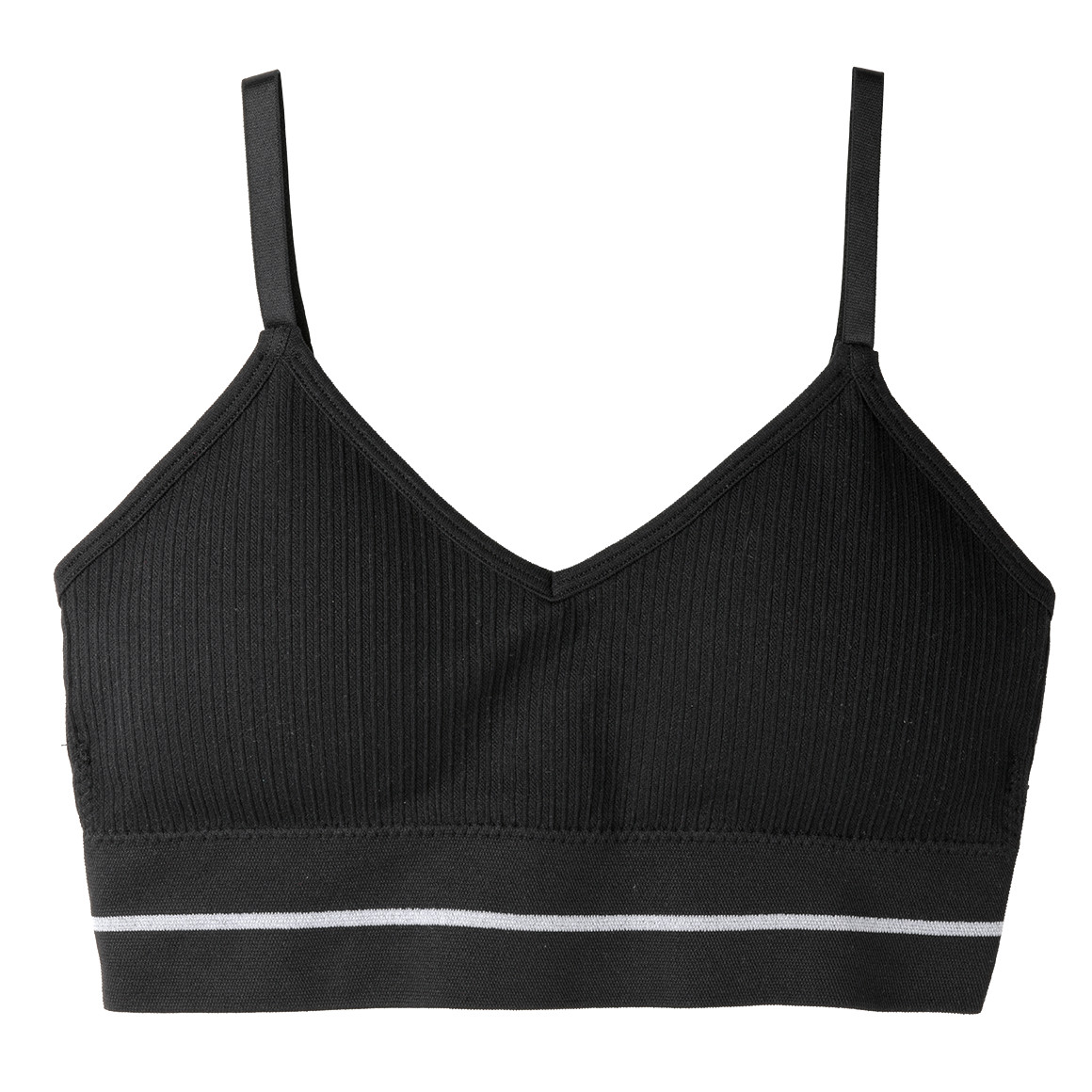 Gina Benotti Damen Seamless-Bustier mit Rippstruktur schwarz