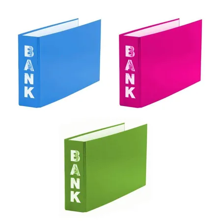 Livepac Office Bankordner für Kontoauszüge 140 x 250 mm, 3 Stück je 1x hellblau, hellgrün, pink
