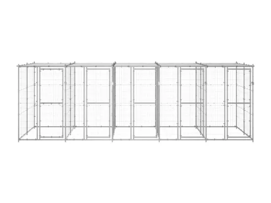 Chenil extérieur cage enclos 550 x 220 x 180 cm 02_0000432