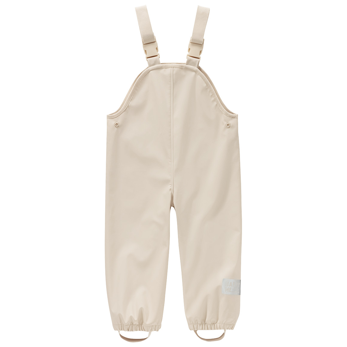 Topomini Baby Regenhose mit elastischen Trägern creme