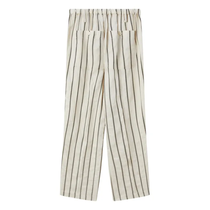 Pomandère Pantalon Elastiqué Rayures | Blanc cassé
