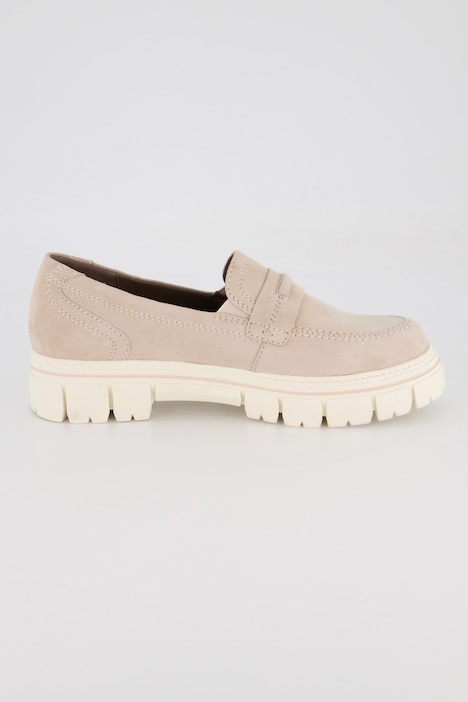 Leder-Loafer, Jana Shoes, Chunky-Sohle, Komfortweite