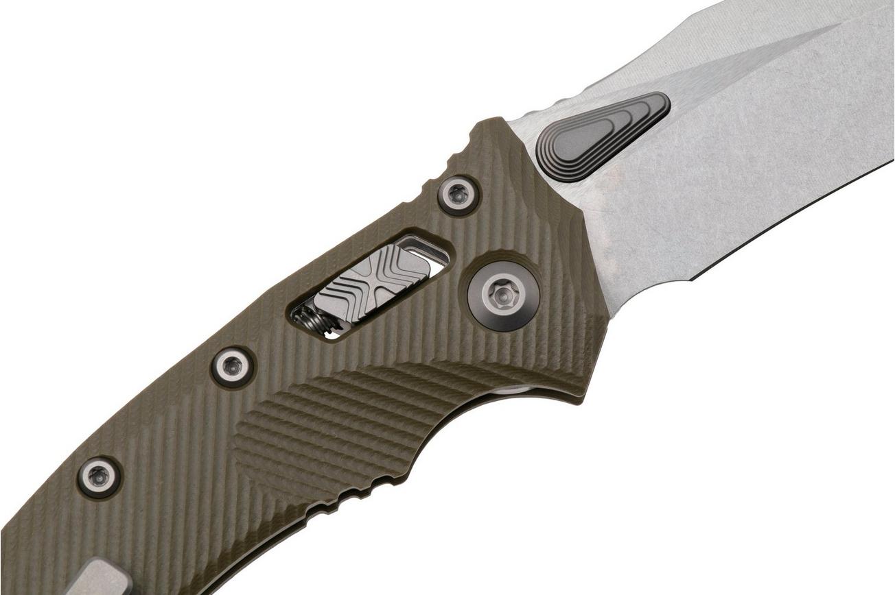 Microtech Amphibian 137RL-10FLGTOD, Stonewashed M390MK, Fluted Olive Drab G10 zakmes